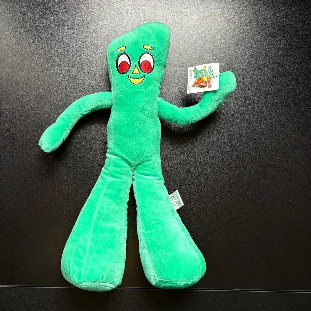 Vintage‎ 2000 NANCO Gumby Green Plush Toy 14” Stuffed Animal Pose-able